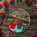 Maybe I Can't Stop The Downpour - Christmas Gifts For Best Friends, Sisters, Daughters - Personalized Circle Acrylic Ornament