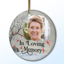 Custom Photo I'm Always With You - Christmas, Memorial Gift For Family, Friends - Personalized Circle Ceramic Ornament
