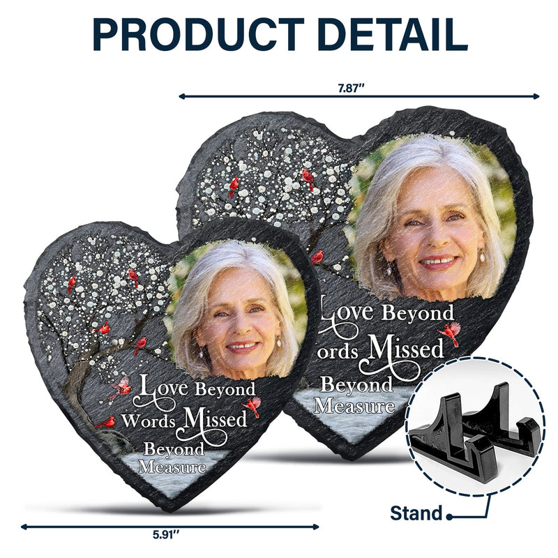 Custom Photo Not A Day Goes By - Memorial Gift For Family, Friends, Dog Lovers, Cat Lovers - Personalized Heart Memorial Garden Stone