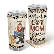 Best Cat Mom Ever Walking Cat - Gift For Cat Lovers, Cat Mom - Personalized Tumbler