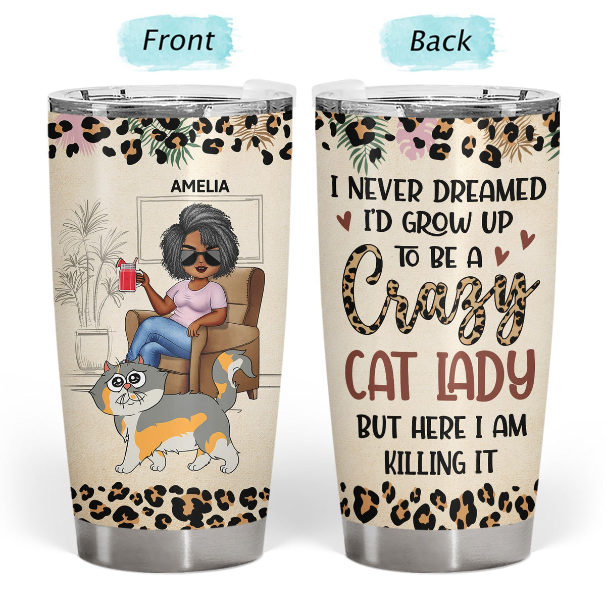 Best Cat Mom Ever Walking Cat - Gift For Cat Lovers, Cat Mom - Personalized Tumbler