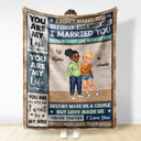 I Married You Because I Can't Live Without You Arm In Arm - Loving, Anniversary Gift For Couples, Husband, Wife - Personalized Fleece Blanket