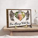 Custom Photo If Love Alone Could Have Kept You Here - Memorial Gift For Family, Cat Lovers, Dog Lovers - Personalized 2-Layered Wooden Plaque With Stand