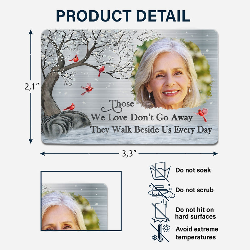 Custom Photo I'll Carry You - Memorial Gift For Family, Siblings, Friends, Dog Lovers, Cat Lovers - Personalized Aluminum Wallet Card