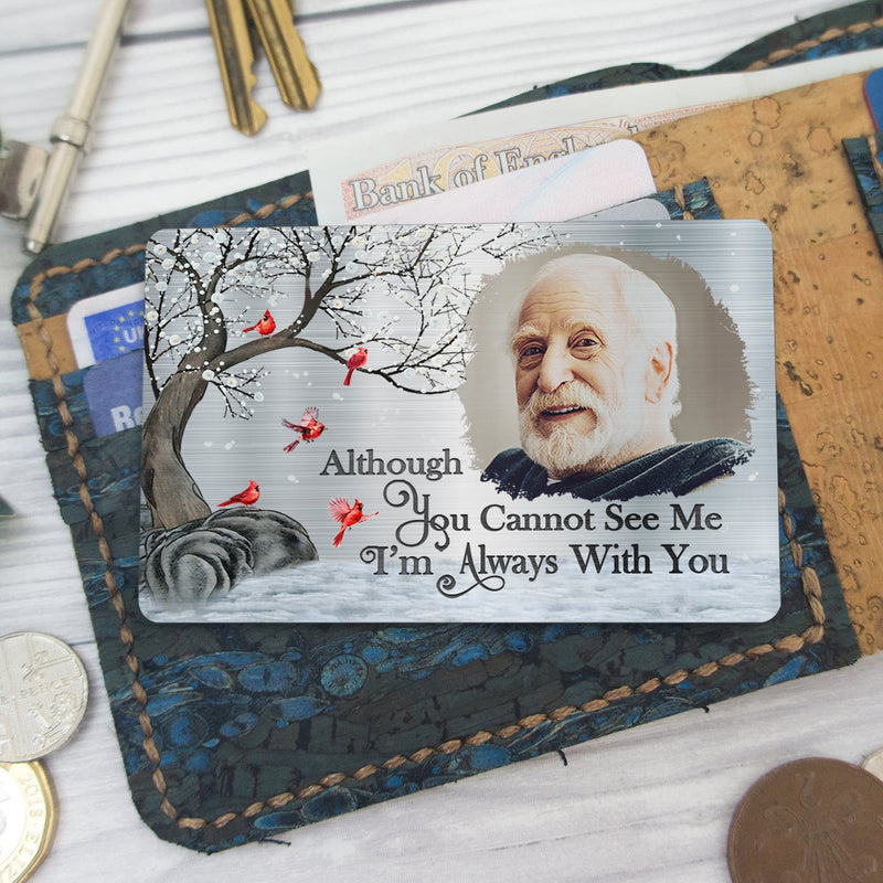 Custom Photo I'll Carry You - Memorial Gift For Family, Siblings, Friends, Dog Lovers, Cat Lovers - Personalized Aluminum Wallet Card