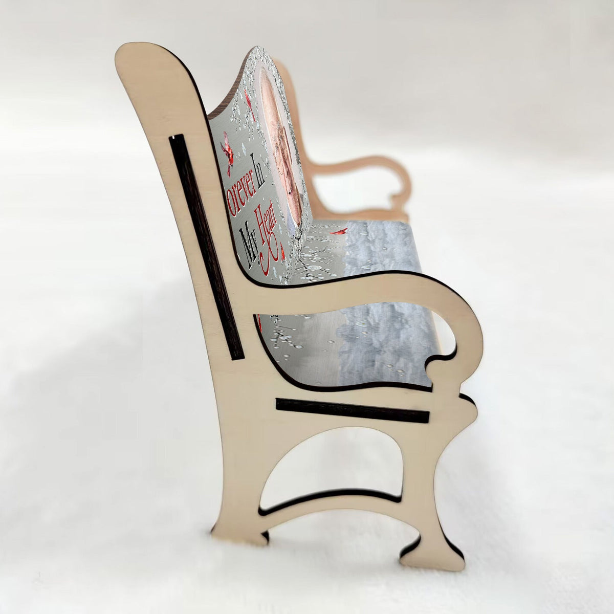 Photo personnalisée « Je suis toujours avec toi » - Cadeau commémoratif pour la famille, les amis, les amoureux des chats, les amoureux des chiens - Banc commémoratif personnalisé