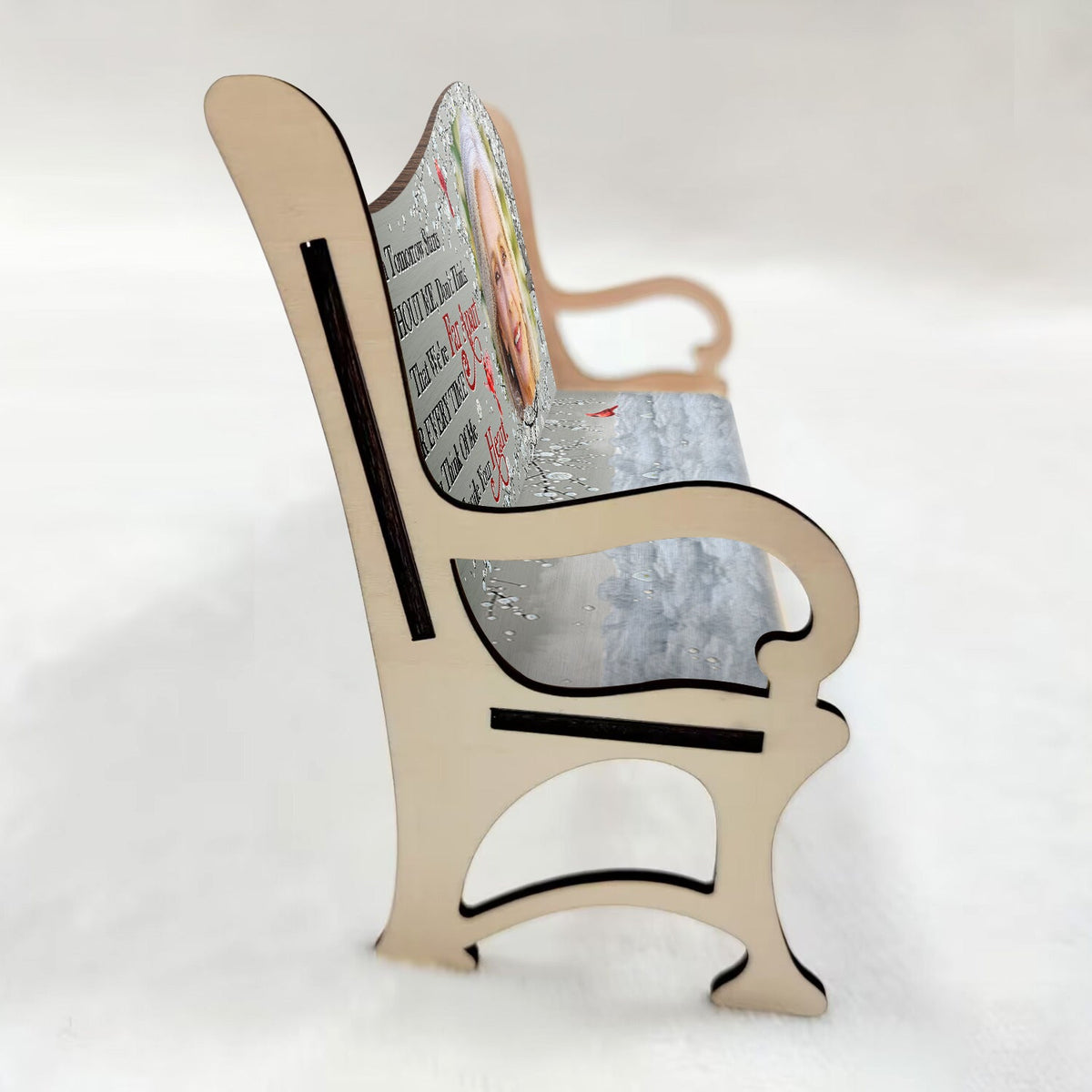 Photo personnalisée « Quand demain commence sans moi » – Cadeau commémoratif pour la famille, les amoureux des chats et des chiens – Banc commémoratif personnalisé