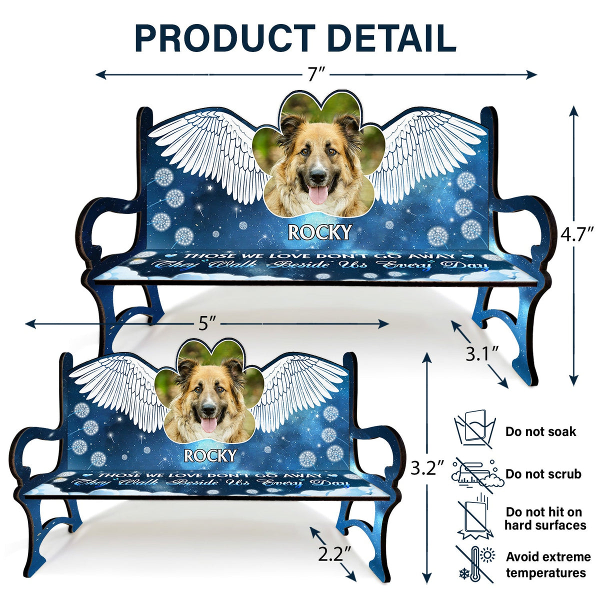 Custom Photo If Love Alone Could Have Kept You Here - Memorial Gift For Cat Lovers, Dog Lovers - Personalized Memorial Bench