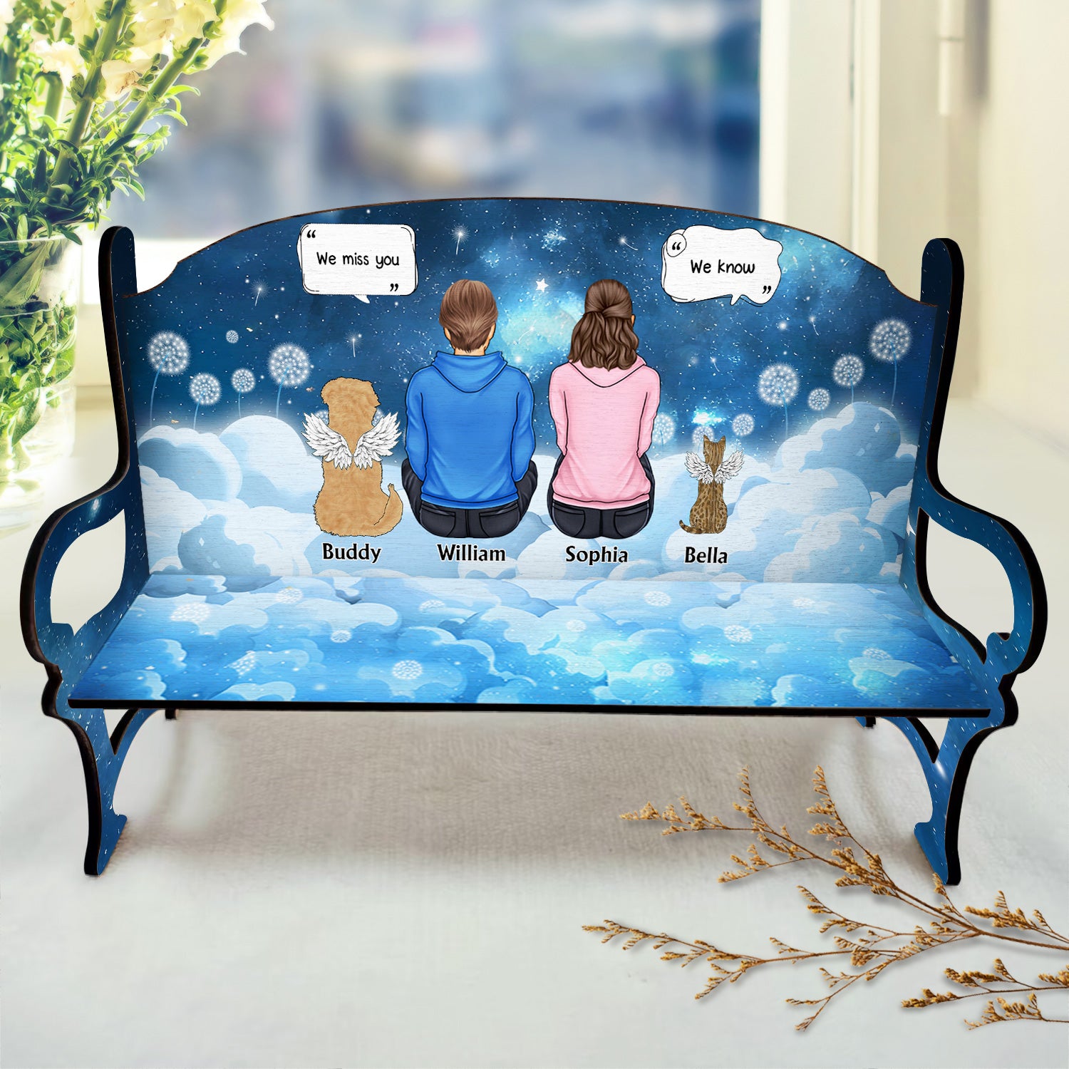 I Miss You - Memorial Gift For Cat Lovers, Dog Lovers - Personalized Memorial Bench