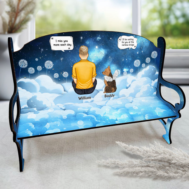 Tu me manques - Cadeau commémoratif pour les amoureux des chats et des chiens - Banc commémoratif personnalisé