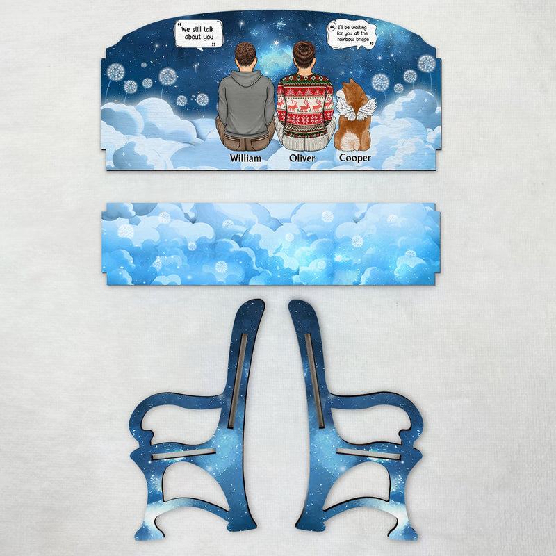 Tu me manques - Cadeau commémoratif pour les amoureux des chats et des chiens - Banc commémoratif personnalisé