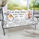 Photo personnalisée « Je souhaite juste un instant » - Cadeau commémoratif pour la famille, les amis, les amoureux des chats, les amoureux des chiens - Banc commémoratif personnalisé