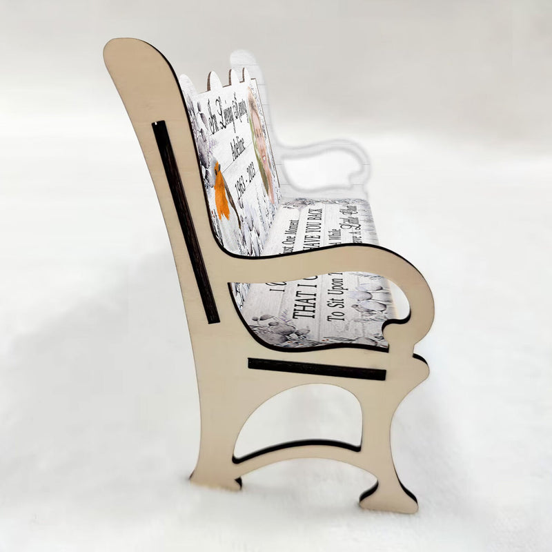 Photo personnalisée « Je souhaite juste un instant » - Cadeau commémoratif pour la famille, les amis, les amoureux des chats, les amoureux des chiens - Banc commémoratif personnalisé