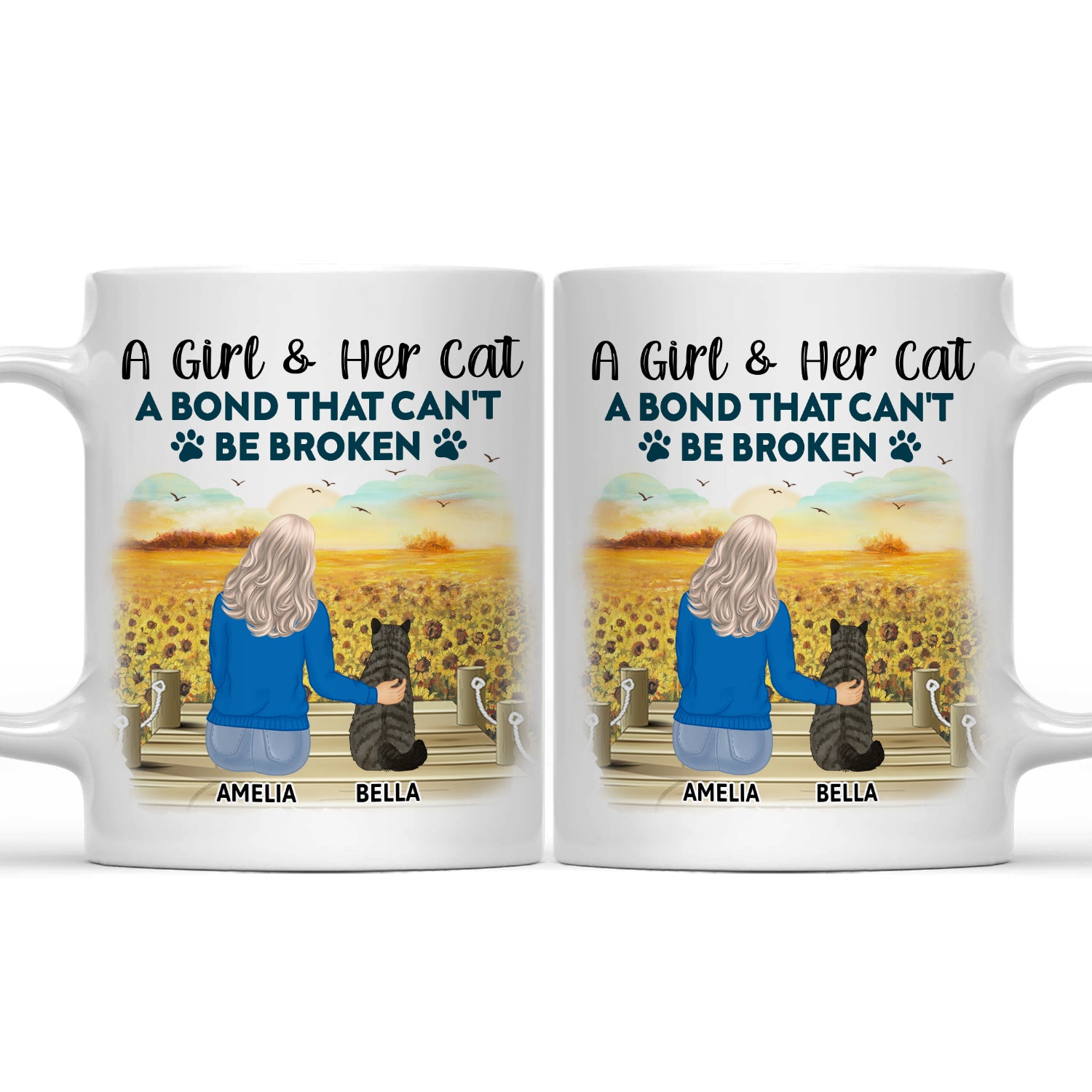 A Bond That Can't Be Broken - Gift For Cat Lovers, Cat Mom, Cat Dad - Personalized Mug