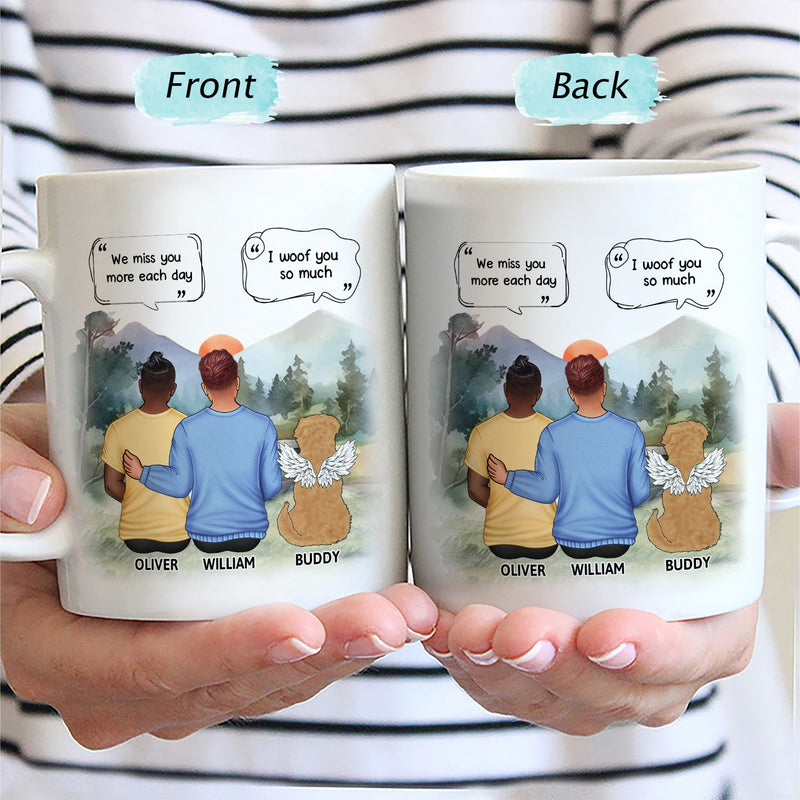 I Miss You - Memorial Gift For Dog Lovers, Dog Mom, Dog Dad - Personalized Mug