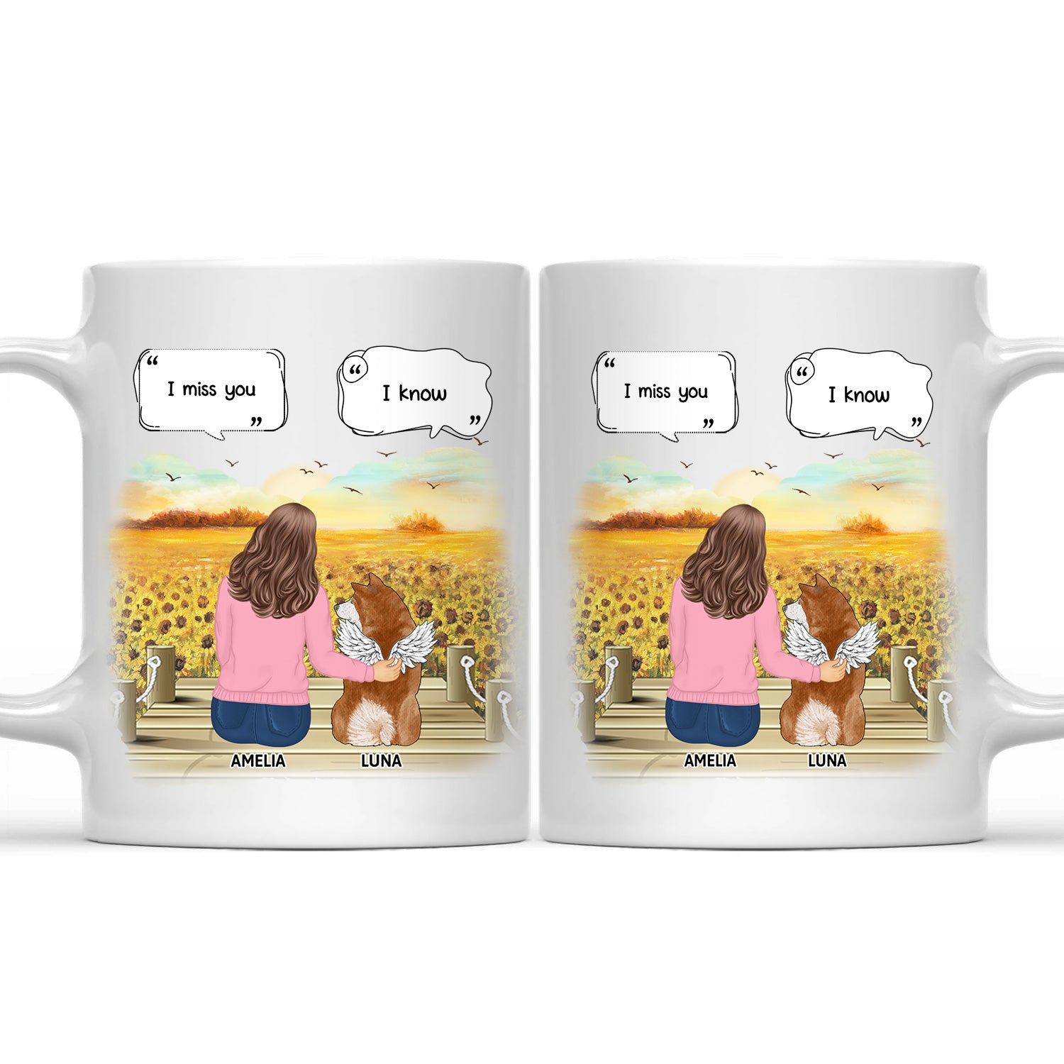 I Miss You - Memorial Gift For Dog Lovers, Dog Mom, Dog Dad - Personalized Mug