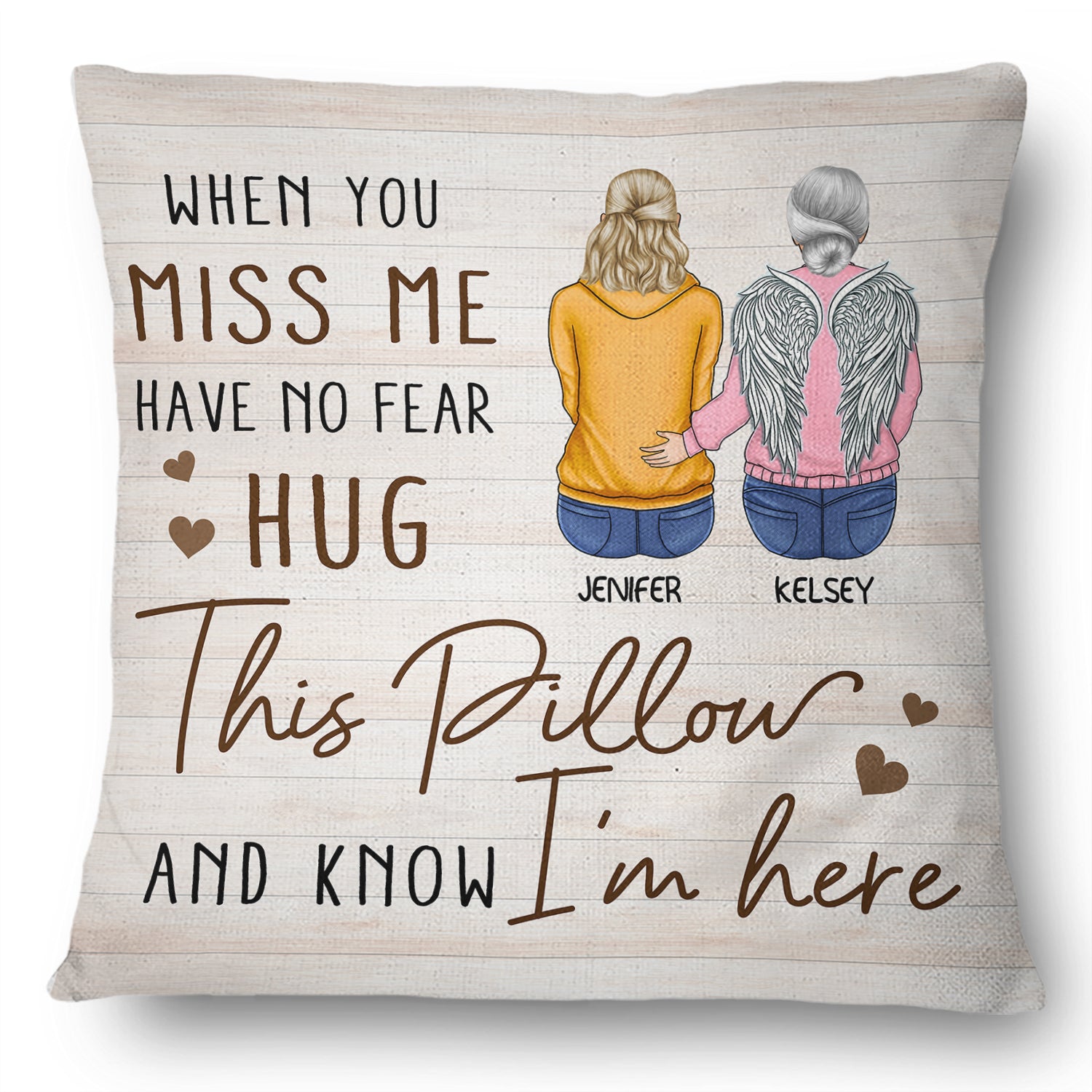 When You Miss Me - Loving, Memorial Gift For Family, Siblings, Friends - Personalized Pillow