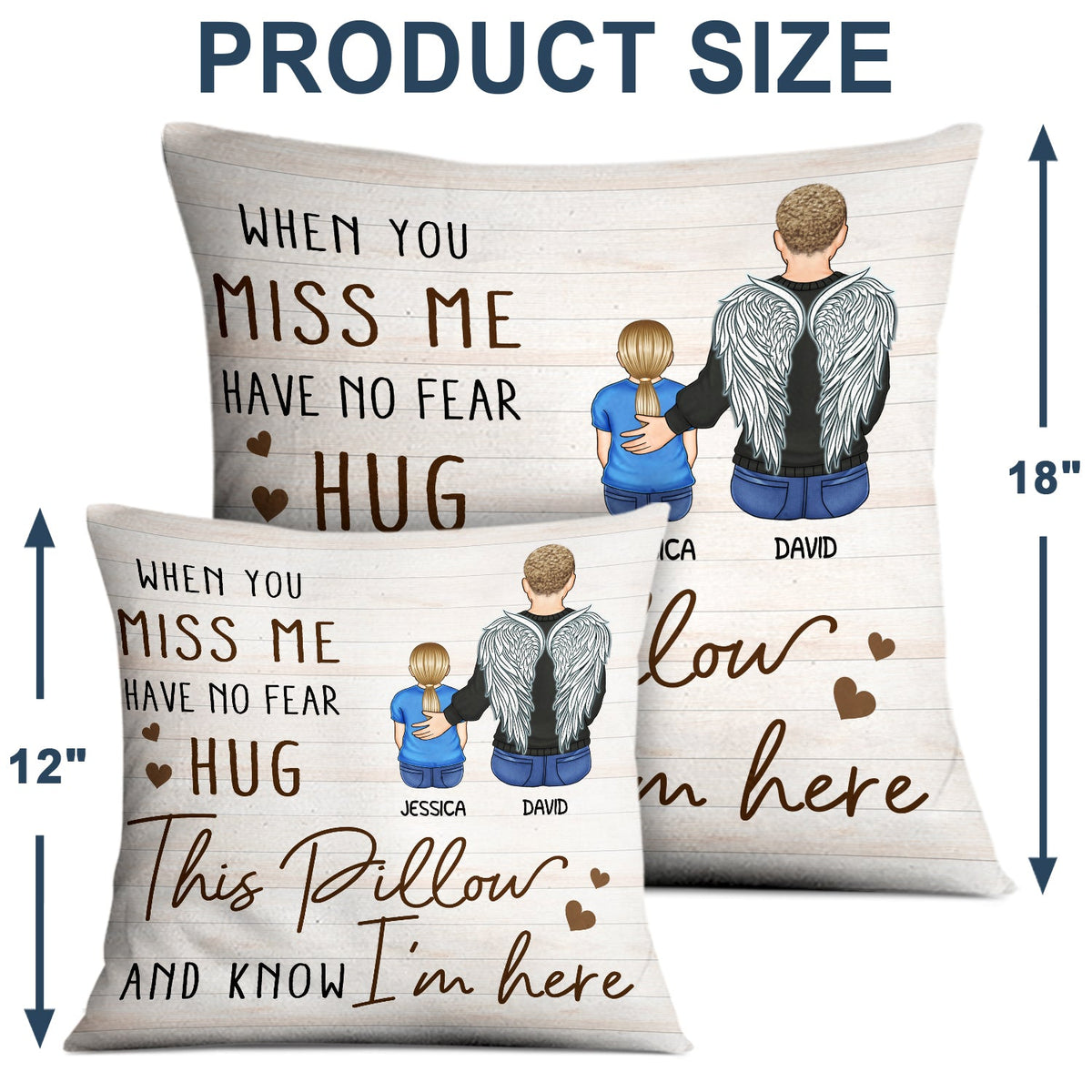 When You Miss Me - Loving, Memorial Gift For Family, Siblings, Friends - Personalized Pillow