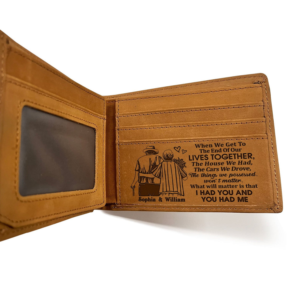 Custom Photo When We Get To The End Of Our Life - Anniversary Gift For Spouse, Husband, Wife, Old Couple - Personalized Bifold Wallet