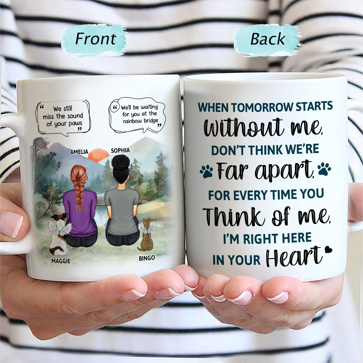 When Tomorrow Starts Without Me - Memorial Gift For Cat Lovers, Dog Lovers - Personalized Mug