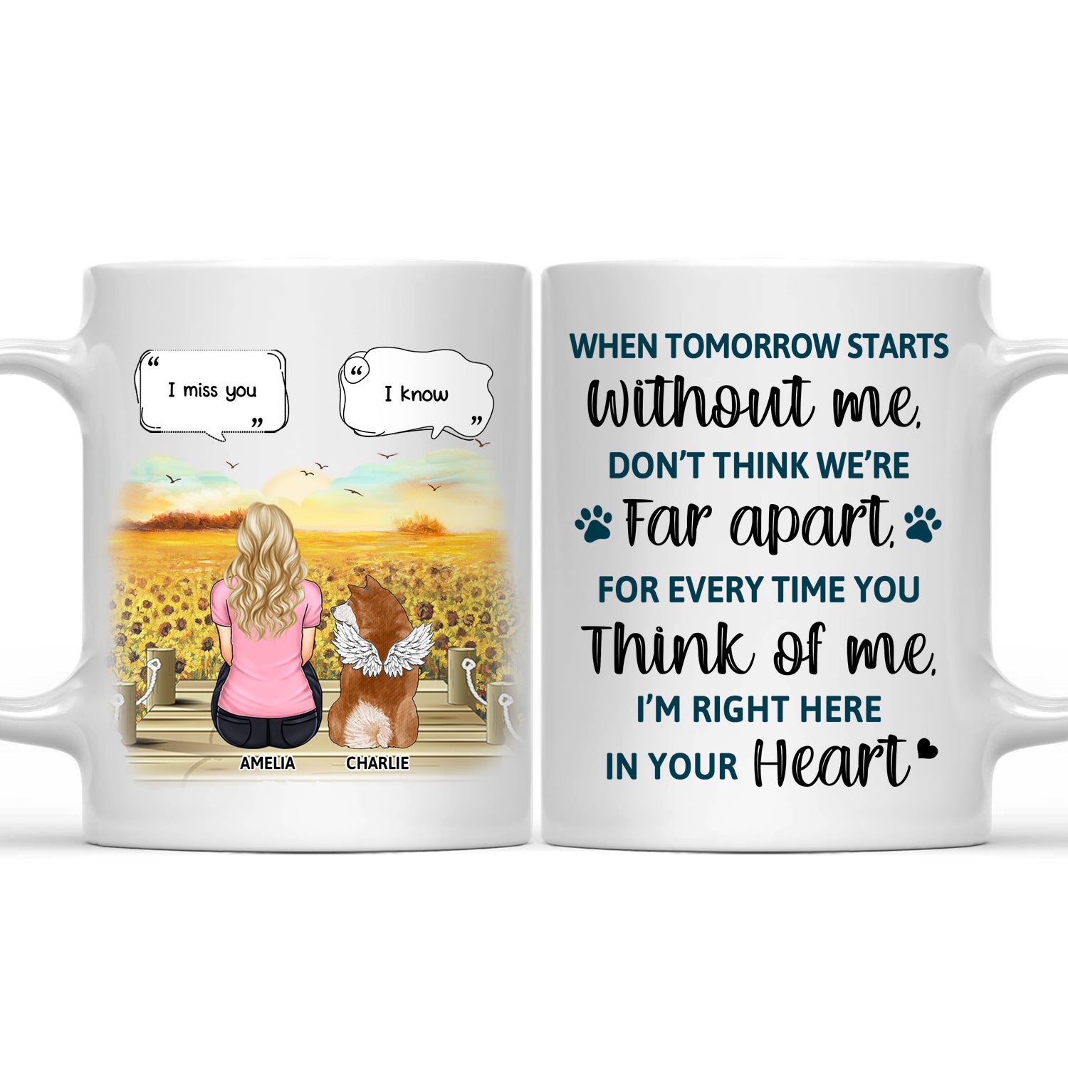 When Tomorrow Starts Without Me - Memorial Gift For Cat Lovers, Dog Lovers - Personalized Mug