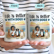 A Bond That Can't Be Broken Cartoon - Gift For Dog Lovers, Dog Mom, Dog Dad - Personalized Mug