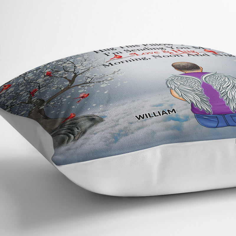 A Hug From Heaven - Memorial Gift For Family, Siblings, Friends - Personalized Pillow