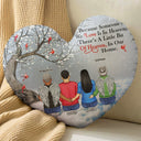 When You Miss Me - Loving, Memorial Gift For Family, Siblings, Friends - Personalized Heart Shaped Pillow