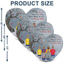 When You Miss Me - Loving, Memorial Gift For Family, Siblings, Friends - Personalized Heart Shaped Pillow