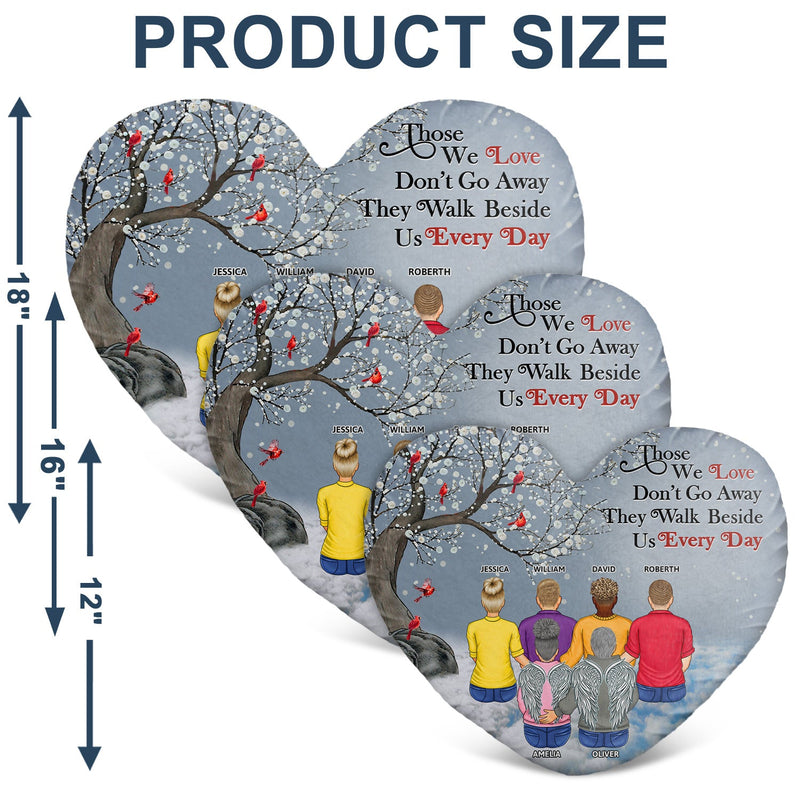 When You Miss Me - Loving, Memorial Gift For Family, Siblings, Friends - Personalized Heart Shaped Pillow