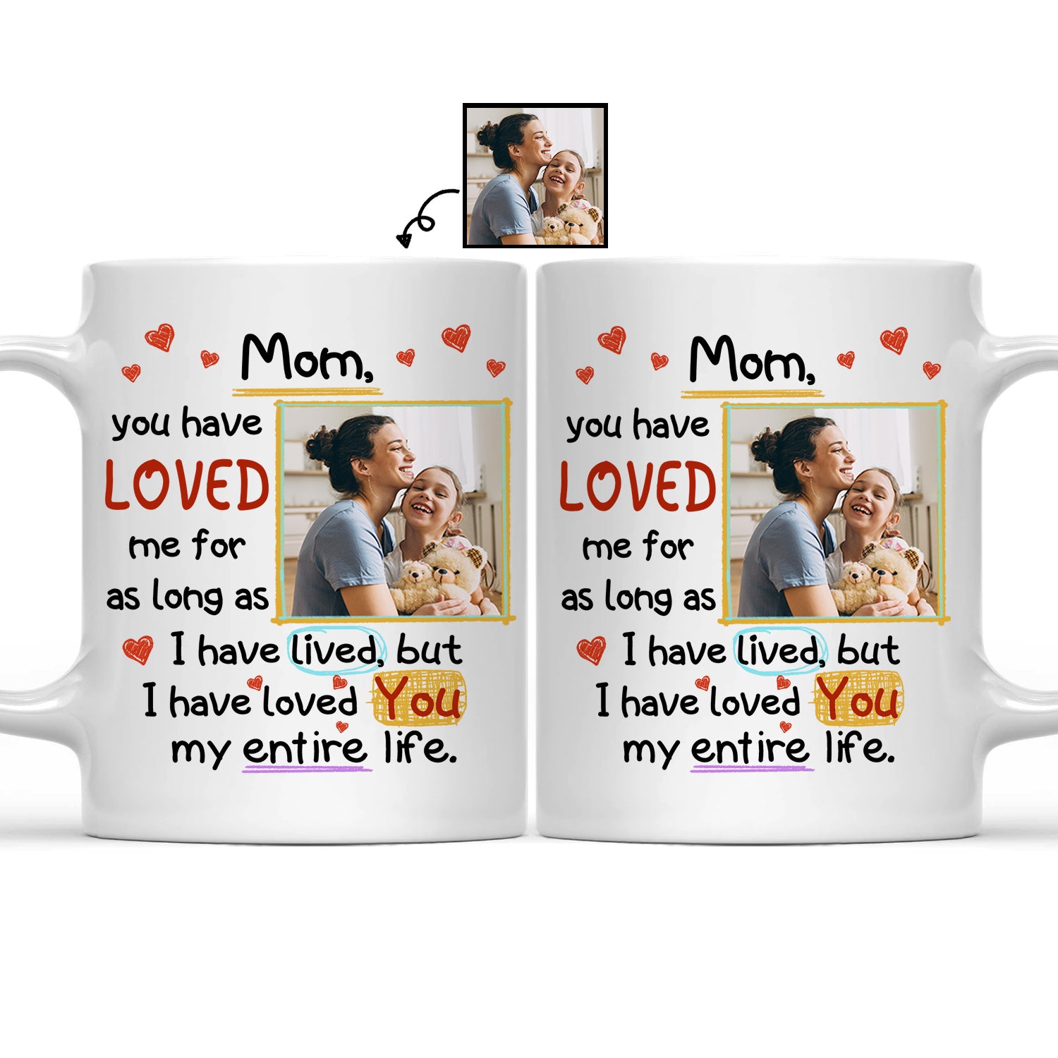 Custom Photo You Have Loved Me - Gift For Mom, Dad, Grandma, Grandpa, Family - Personalized Mug