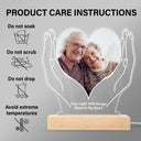 Photo personnalisée « Amour éternel » - Cadeau pour maman, papa, couples, amis, frères et sœurs, amoureux des chiens, amoureux des chats - Base en bois avec lumière LED 3D personnalisée