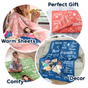 Cherish Hugs Kisses - Gift For Besties, Best Friends - Personalized Fleece Blanket, Sherpa Blanket