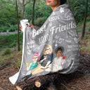 Cherish Hugs Kisses - Gift For Besties, Best Friends - Personalized Fleece Blanket, Sherpa Blanket