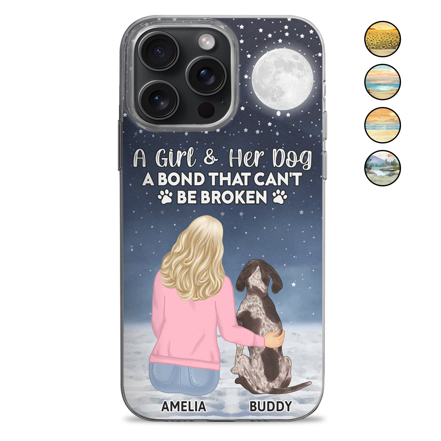 A Bond That Can't Be Broken - Gift For Dog Lovers, Dog Mom - Personalized Clear Phone Case