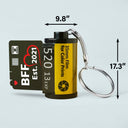 Porte-clés photo personnalisé « Bff Est » - Cadeau d'anniversaire pour les meilleurs amis - Porte-clés personnalisé en rouleau de film