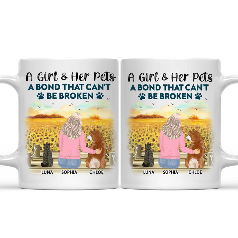 Un lien indéfectible - Cadeau pour les amoureux des chats, des chiens, des mamans et des papas de chiens - Mug personnalisé