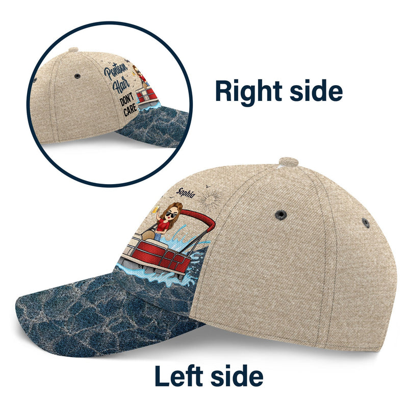 Pontoon Hair Don't Care - Gift For Pontoon Lovers, Boating Lovers - Personalized Classic Cap
