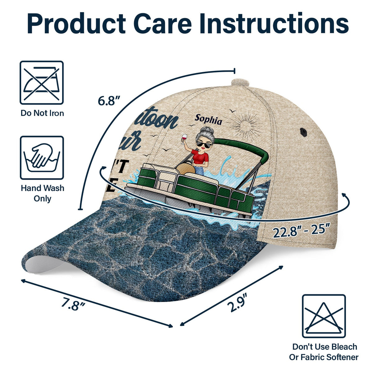 Pontoon Hair Don't Care - Gift For Pontoon Lovers, Boating Lovers - Personalized Classic Cap