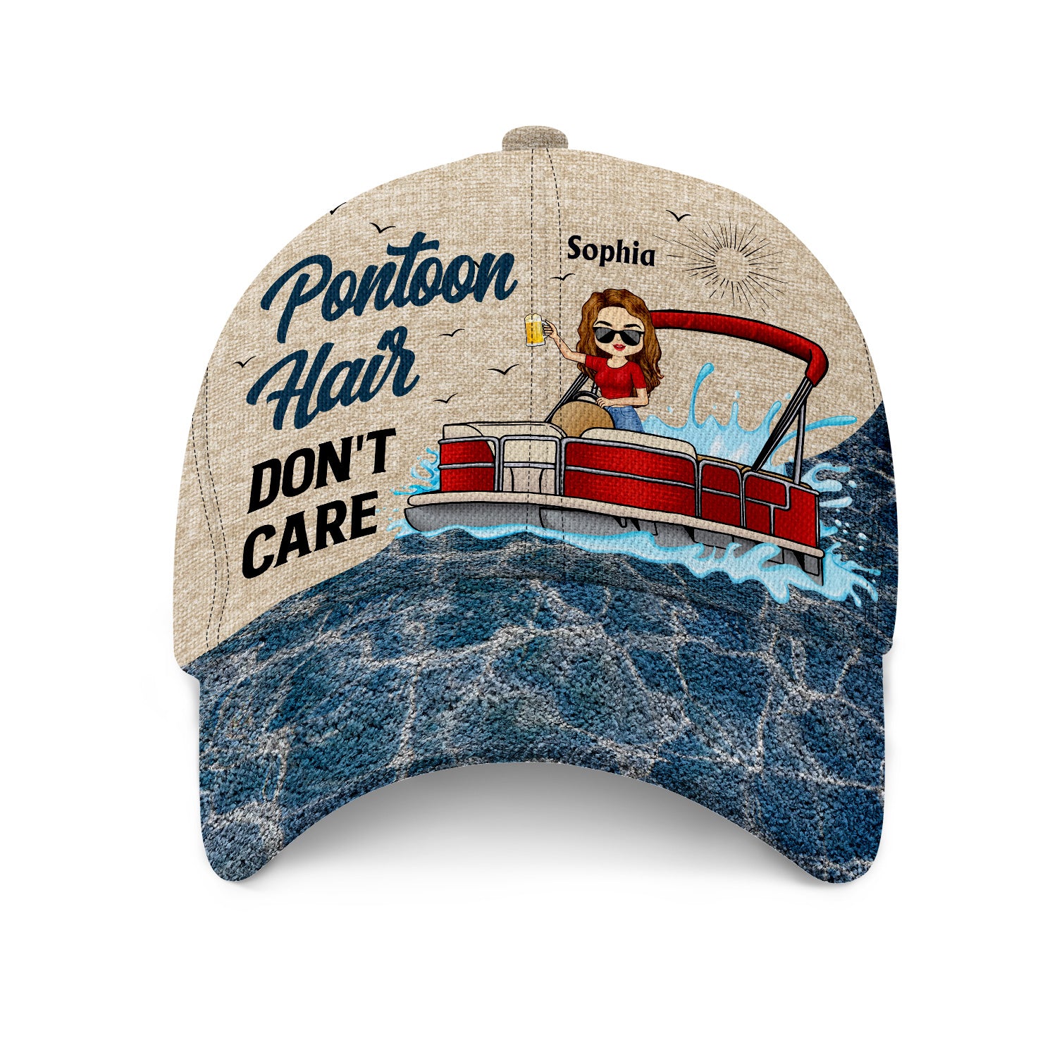 Pontoon Hair Don't Care - Gift For Pontoon Lovers, Boating Lovers - Personalized Classic Cap