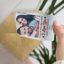 Photo personnalisée au cas où vous auriez besoin d'un petit rappel vertical - Cadeau pour couples, mari, femme - Carte portefeuille en aluminium personnalisée