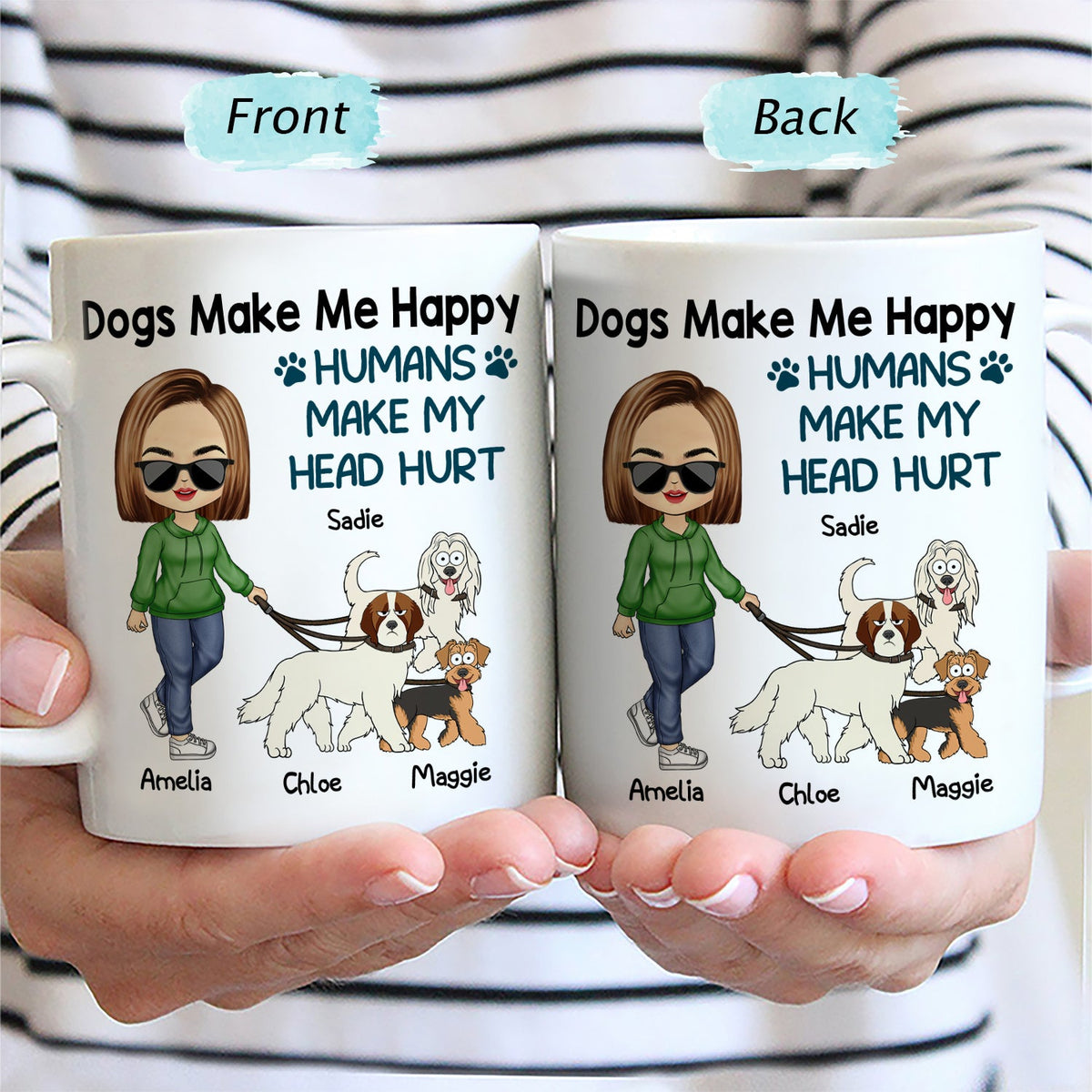 A Bond That Can't Be Broken Walking Dog - Gift For Dog Lovers, Dog Mom, Dog Dad - Personalized Mug