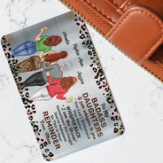Whisper Back I Am The Storm - Gift For Daughters From Mom - Personalized Aluminum Wallet Card