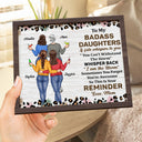 Whisper Back I Am The Storm - Gift For Daughters From Mom - Personalized 2-Layered Wooden Plaque With Stand