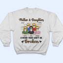 Mère et filles, un lien indéfectible. Motif léopard - Cadeau pour maman, mère, grand-mère - T-shirt personnalisé