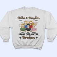 Mère et filles, un lien indéfectible. Motif léopard - Cadeau pour maman, mère, grand-mère - T-shirt personnalisé