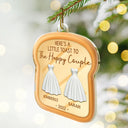 Wedding Anniversary,Gift For Couples,Married ,Happy - A Little Toast To The Happy Couple Newly Wedding 3D Effect - Personalized Custom Shaped Acrylic Ornament