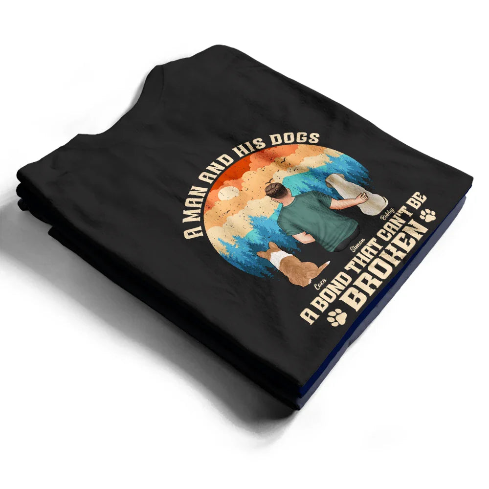 Gift For Father,Dog Lovers,Dog Dad,Happy - A Man And His Dog - Personalized T Shirt