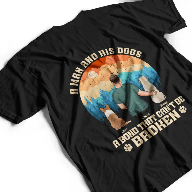 Gift For Father,Dog Lovers,Dog Dad,Happy - A Man And His Dog - Personalized T Shirt