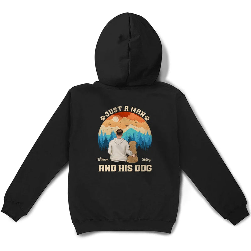 Gift For Father,Dog Lovers,Dog Dad,Happy - A Man And His Dog - Personalized T Shirt